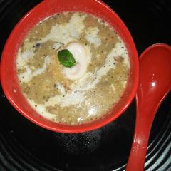 French onion soup A picture of French onion soup.