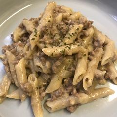 A picture of One-Pot Creamy Beef Penne.