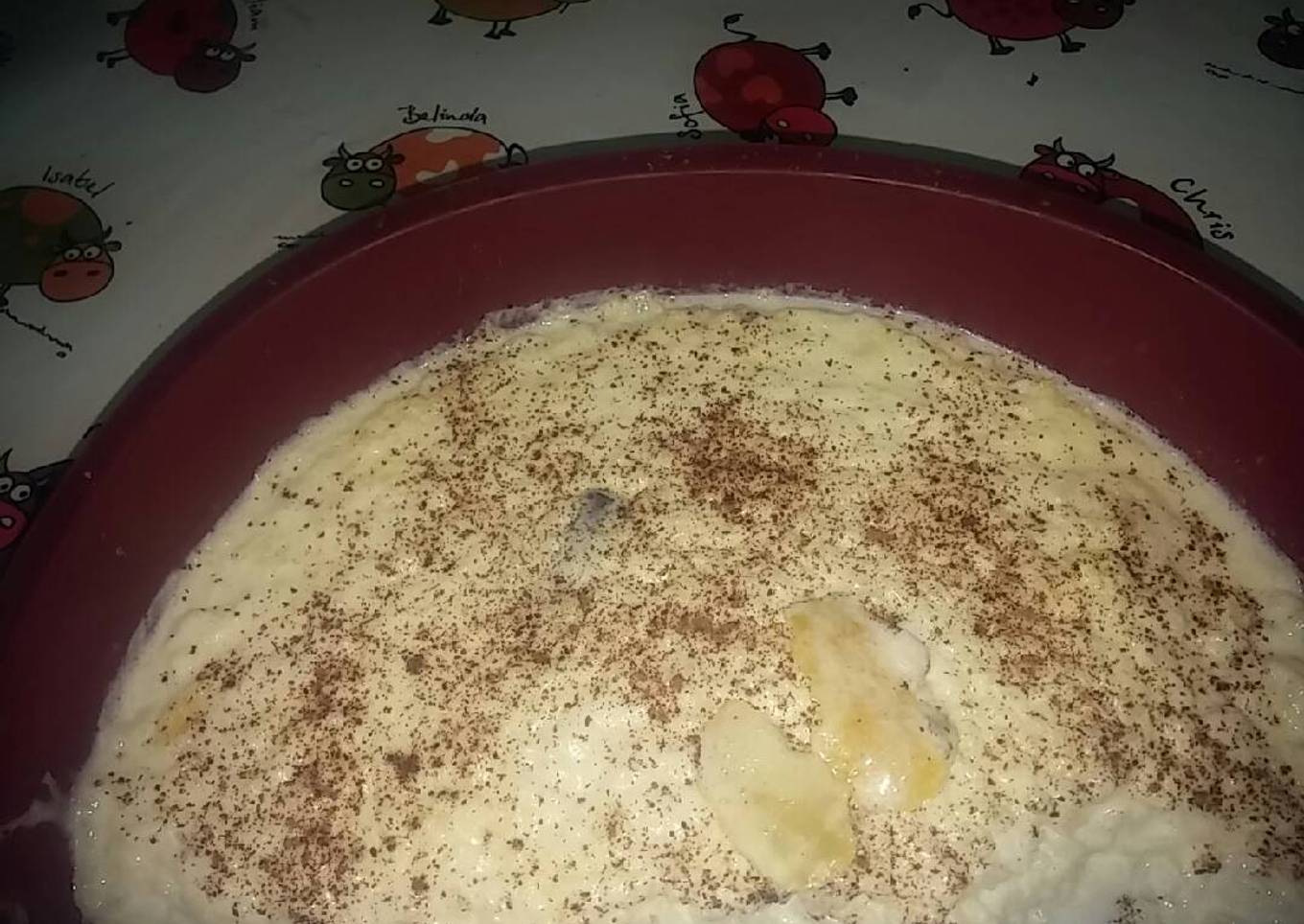 Arroz con leche meloso