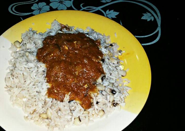 Recipe of Homemade Rice and beans with stew