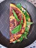 Omelette de rúcula y queso 🧀 Tortilla francesa de queso y rúcula 🌱