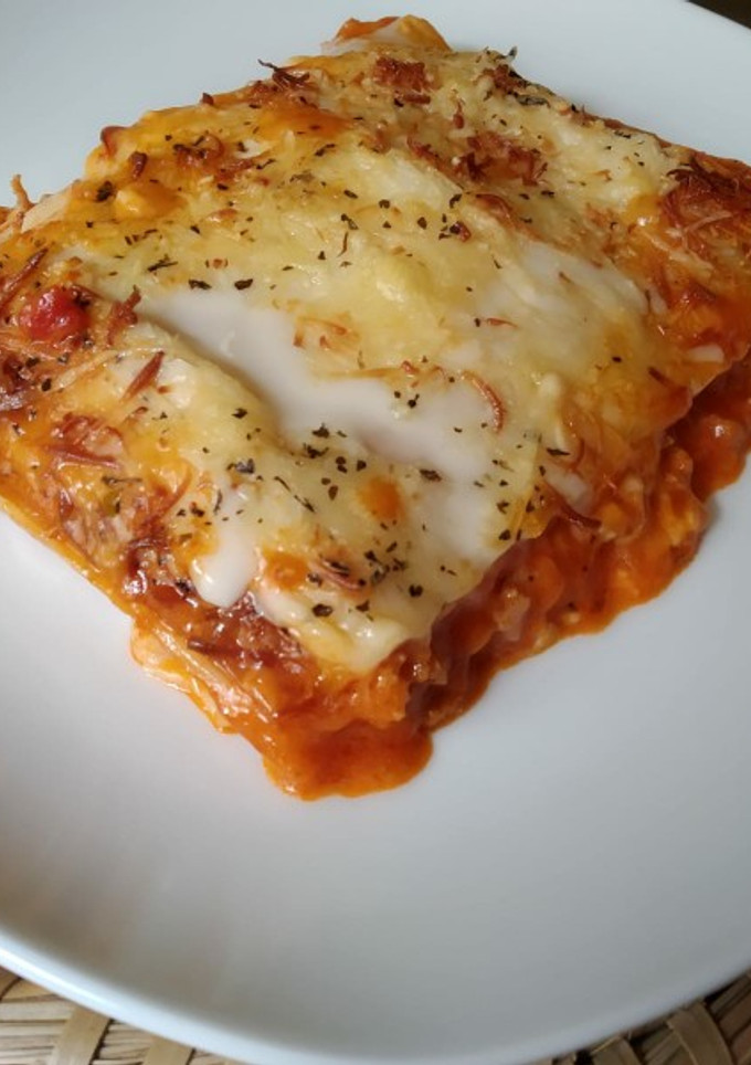 Una foto de Lasaña de carne y setas