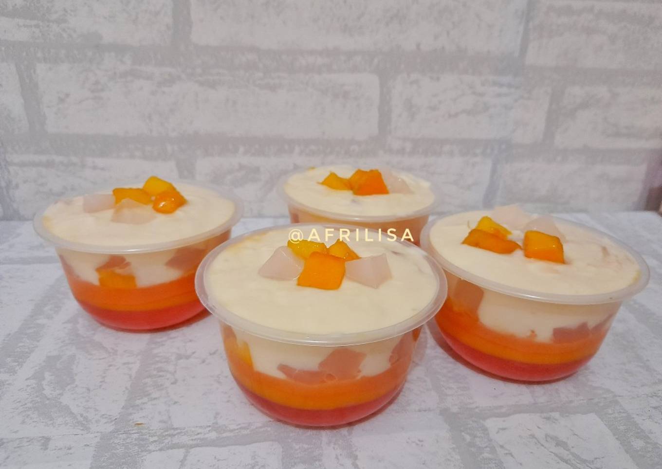 Mango Cheese Pudding