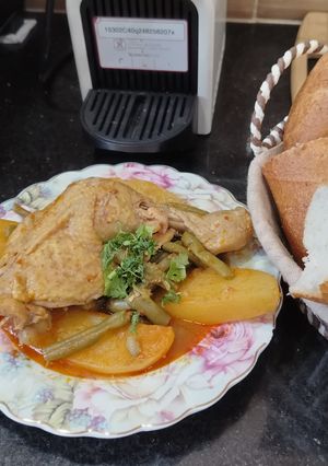 صورة لوصفة جواز بطاطا مع لوبيا خضراء 😋👌