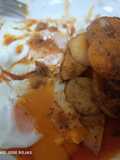 Huevos fritos camperos con patatas "aliento de dragón"🌶️🌶️🌶️🌶️