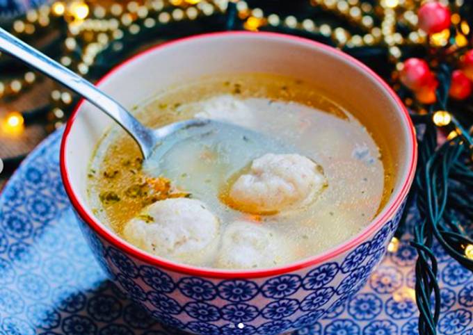 Simple Way to Make Award-winning Soup with chicken meatballs