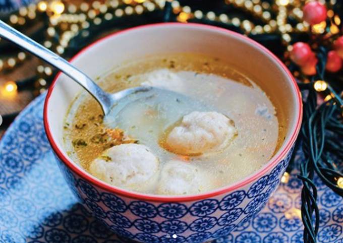 Easiest Way to Make Any-night-of-the-week Soup with chicken meatballs