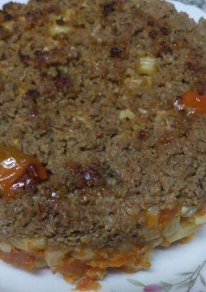صورة لوصفة طاجن مكرونه باللحمه المفرومه