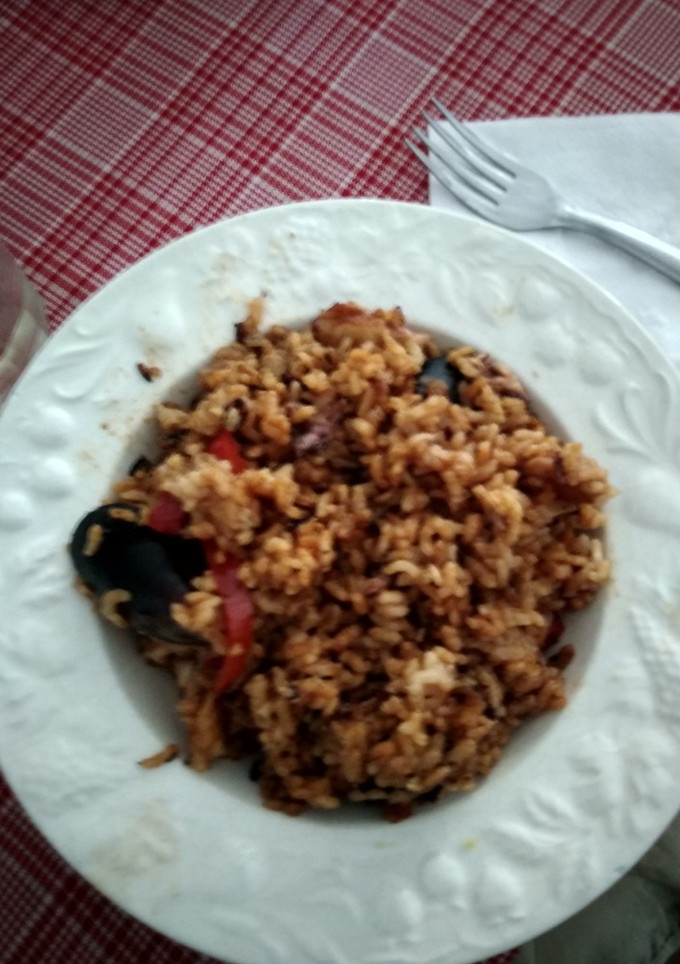 Una foto de Arroz mar-montaña al horno