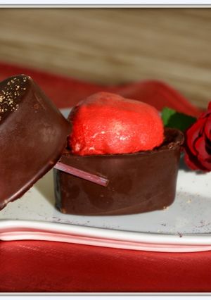 Une photo de Cœur Saint-Valentin au chocolat