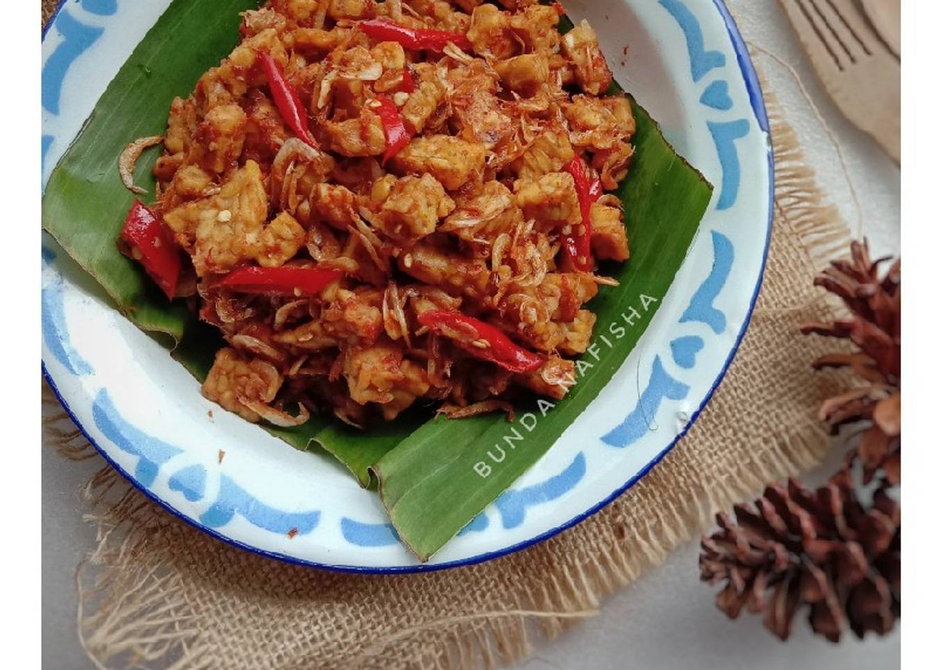 Tempe Udang Rebon Pedas
