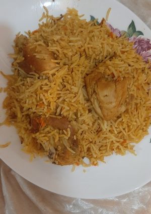 عکسی از دستور پلو بریانی مرغ