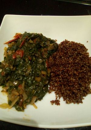 A picture of Spinach and ganola,.