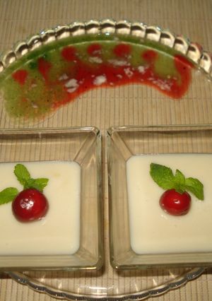 A picture of Panna cotta .