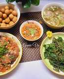 Mâm cơm 4 món hấp dẫn