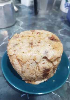 Una foto de Muffin de plátano y avena con chocolate