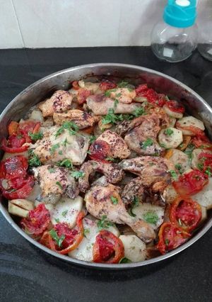 صورة لوصفة صينيه البطاطا بالدجاج