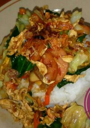 Foto resep Nasi gila pedasnya bikin melek