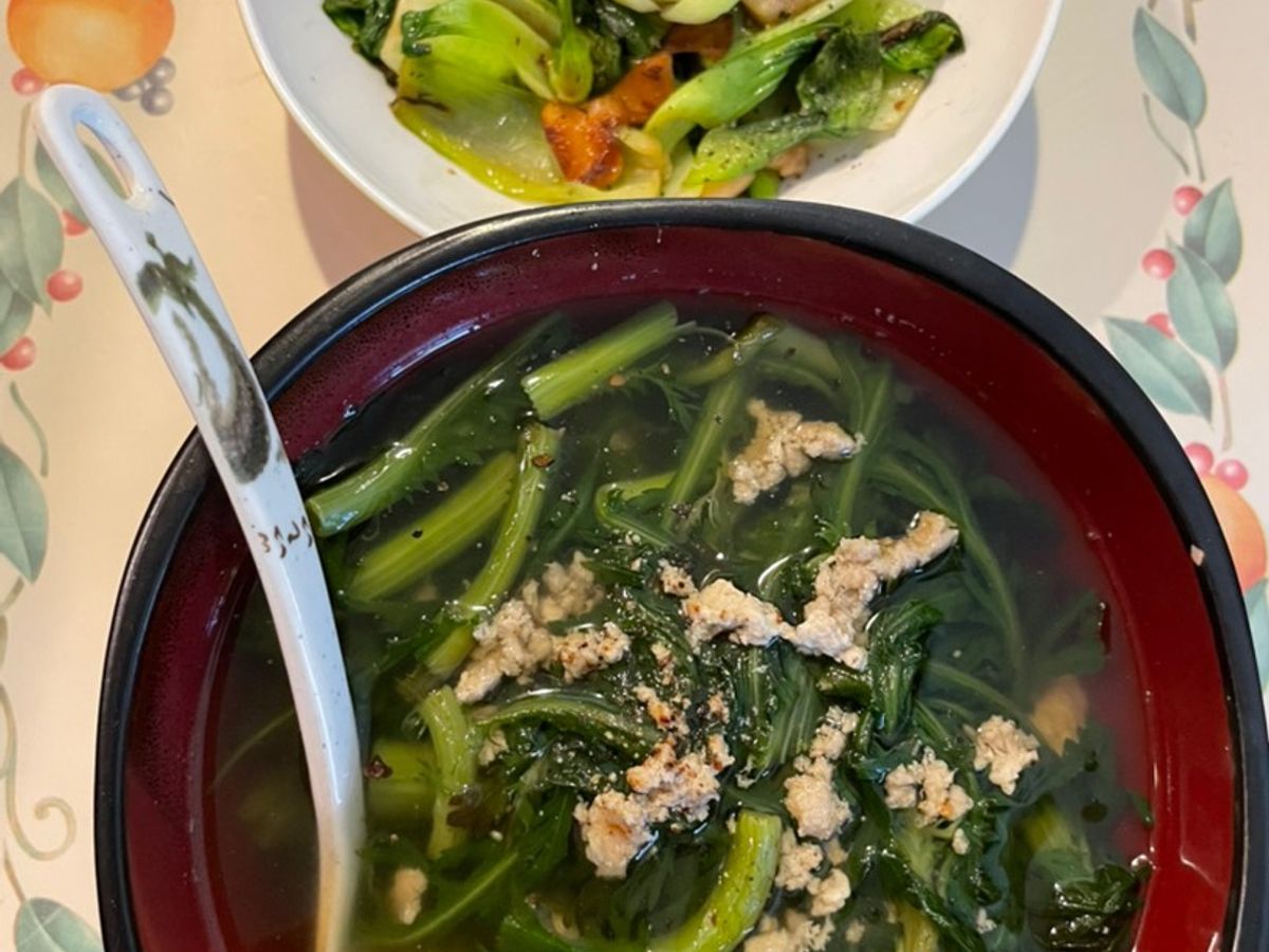 Canh và rau xào