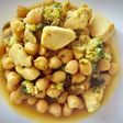 Garbanzos al curry con pollo