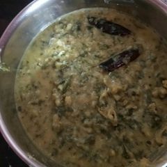 A picture of Murungai Keerai Poricha Kottu.