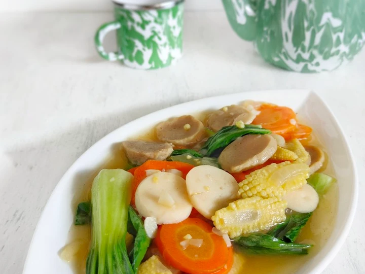 Easy Way Prepare Capcay Kuah Kental the So Delicious You can take Joss in your mouth
