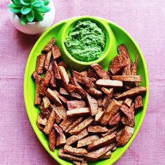 A picture of Jimikand Chips/Fries. Healthy and Fasting Special.