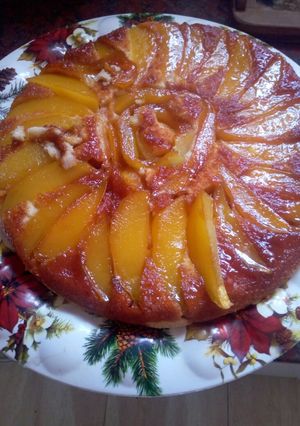 Una foto de Torta invertida de mangos