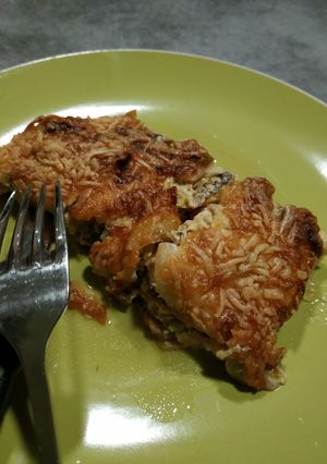 Une photo de Gratin poireaux saumon fumé