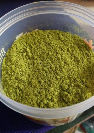 A picture of Karvepaku podi.