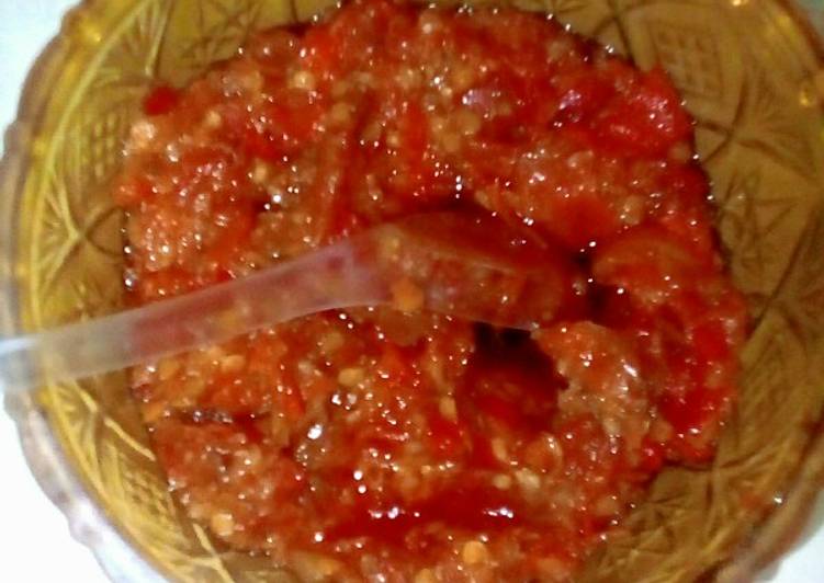 Sambal terasi tomat goreng serbaguna