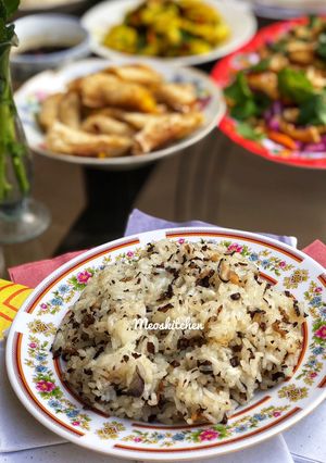 Hình của món Xôi Nấm Chay.