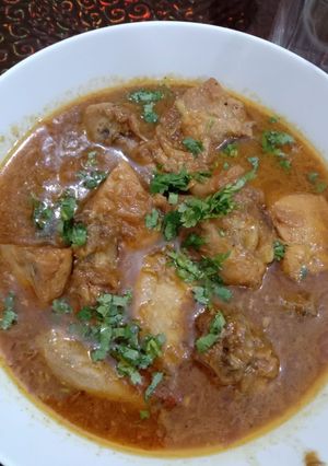 A picture of Chicken black pepper gravy.