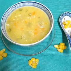 A picture of Indo - Chinese Sweet Corn Veggie Soup.