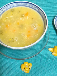A picture of Indo - Chinese Sweet Corn Veggie Soup.