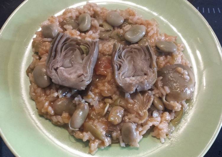 Habas Con Alcachofas Y Arroz