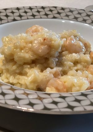 Una foto de Risotto con gambas