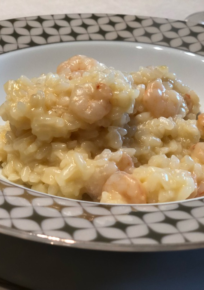 Una foto de Risotto con gambas