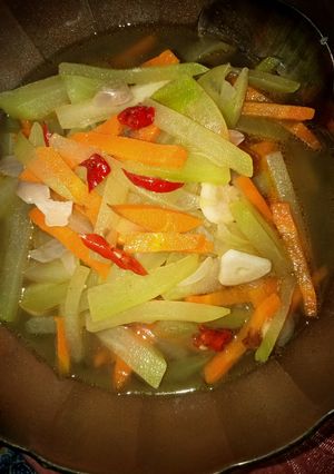 Foto resep Sayur labu Siam, wortel