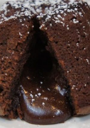 Una foto de Volcán de chocolate