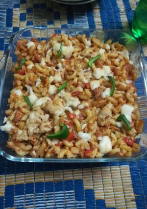 A picture of Cheesey And Vegetable Pasta.