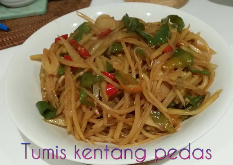 Tumis kentang pedas