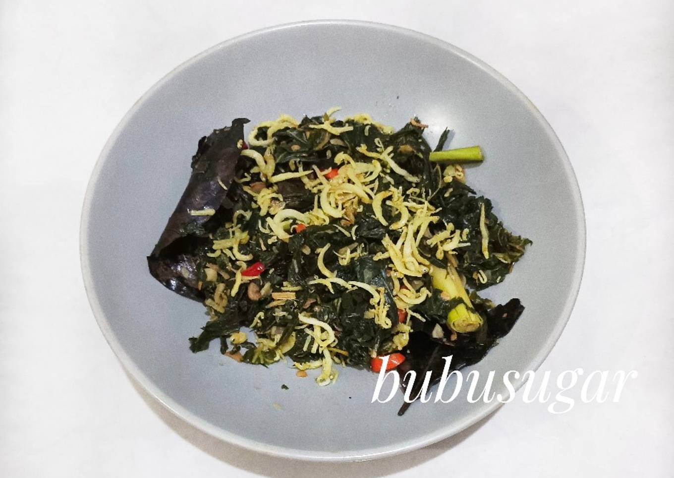 Tumis Daun Singkong Pedas Ikan Teri
