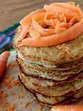 Hotcakes de zanahoria y avena