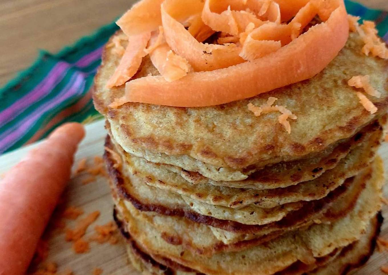 Hotcakes de zanahoria y avena