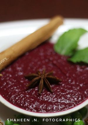 A picture of Beetroot-Star anise dip.