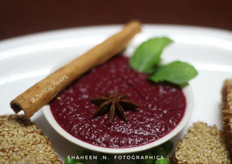 Recipe of Super Quick Homemade Beetroot-Star anise dip