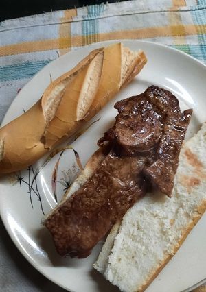 Una foto de Sándwich rápido de carne en airfryde