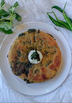 A picture of Kosala saga stuffed paratha.