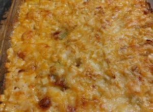 Une photo de Gratin de Crozets poireaux chorizo comté